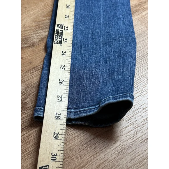 Mother Denim The Mid Rise Dazzler Hoover Ankle Fray Jeans Getalongs Size 24 - Picture 4 of 10